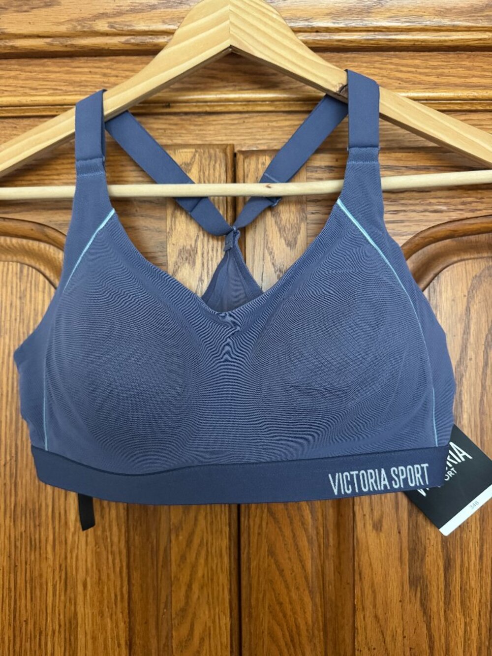 Victoria Sport Seamless Support Sports Bra - Slate Blue
